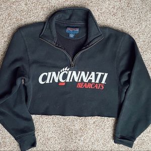 University of Cincinnati cropped quarter zip